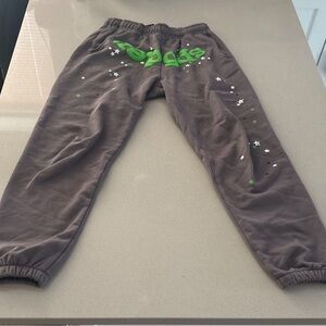 Slate gray spider sweat pants